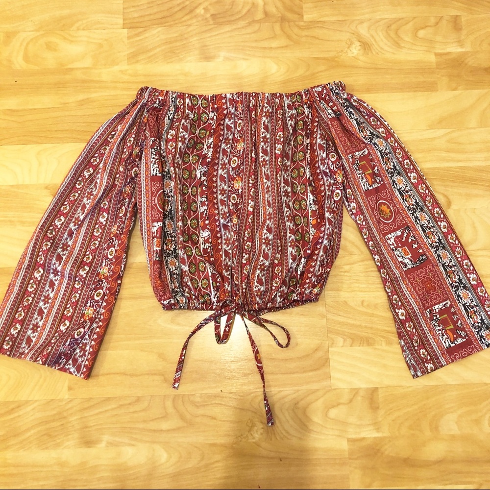 Off the shoulder crop top